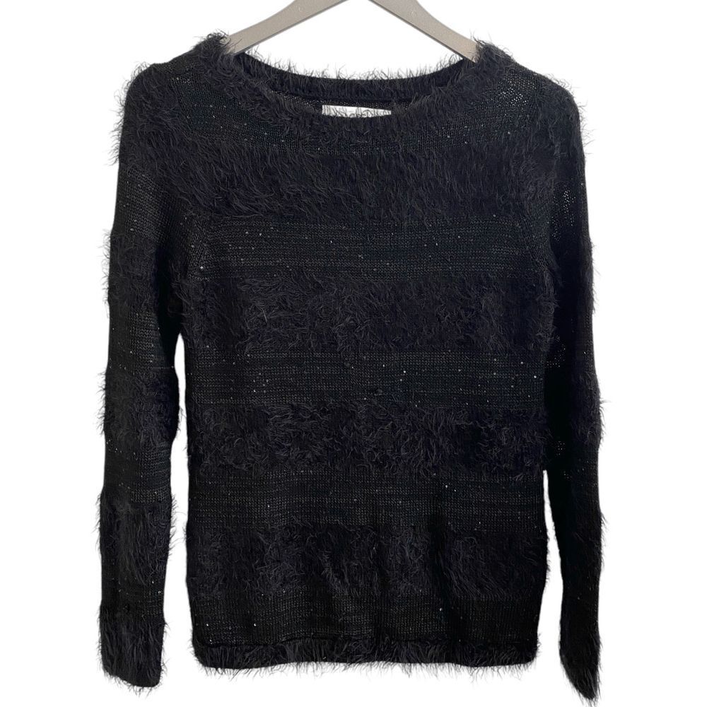 Ann Taylor Loft Petite‎ Soft Black Sweater Sz Small
